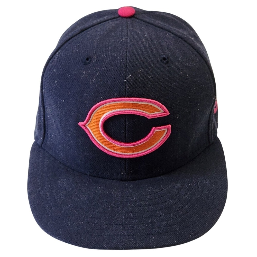 New Era NFL Cincinnati Reds Baseball Cap Fitted Hat Pink Ribbon 7 1/8